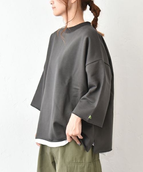 her.｜裾カットオフ9分袖カットソー [[131326H]][C]