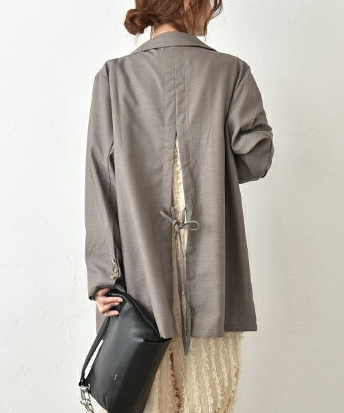 HUMS｜バックリボンダブルジャケット [[RNK-2596]][C]