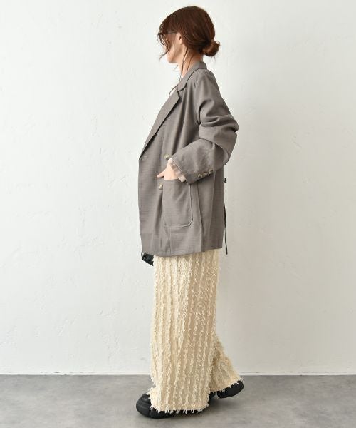 HUMS｜バックリボンダブルジャケット [[RNK-2596]][C]