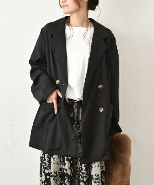 HUMS｜バックリボンダブルジャケット [[RNK-2596]][C]