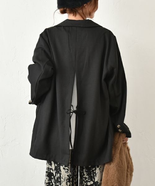 HUMS｜バックリボンダブルジャケット [[RNK-2596]][C]HUMS｜バックリボンダブルジャケット [[RNK-2596]][C]