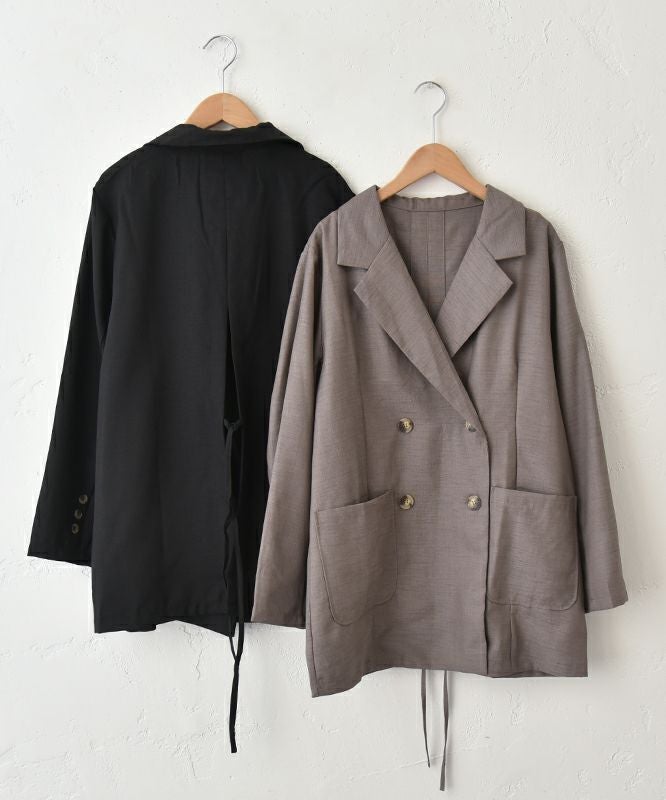 HUMS｜バックリボンダブルジャケット [[RNK-2596]][C]