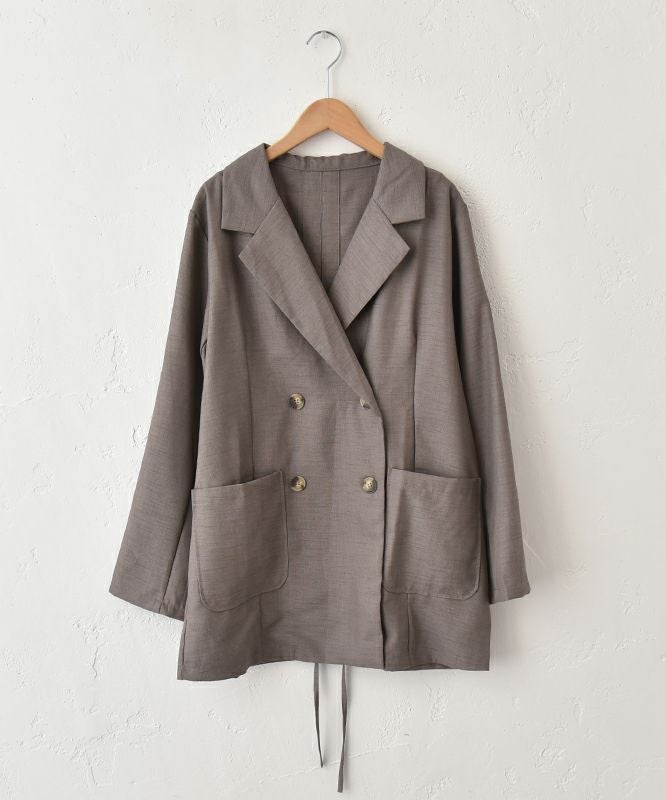 HUMS｜バックリボンダブルジャケット [[RNK-2596]][C]