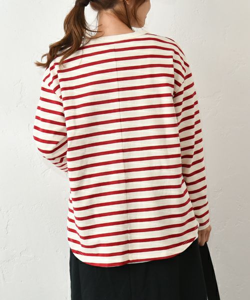 her.｜長袖刺繍カットソー [[CE3CT250809]][C]her.｜長袖刺繍カットソー [[CE3CT250809]][C]