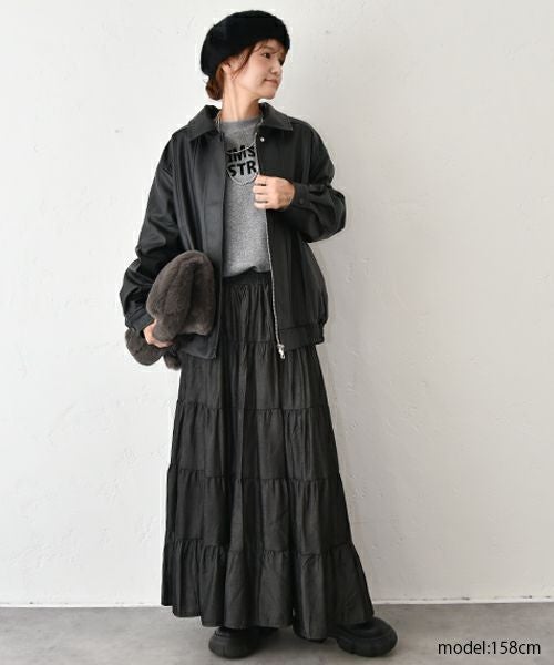 HUMS｜レザー風ブルゾン [[410352]][C]