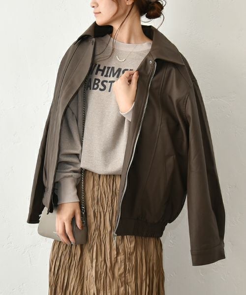 HUMS｜レザー風ブルゾン [[410352]][C]