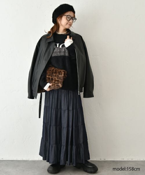 HUMS｜レザー風ブルゾン [[410352]][C]