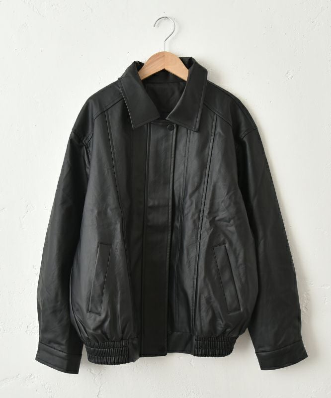 HUMS｜レザー風ブルゾン [[410352]][C]