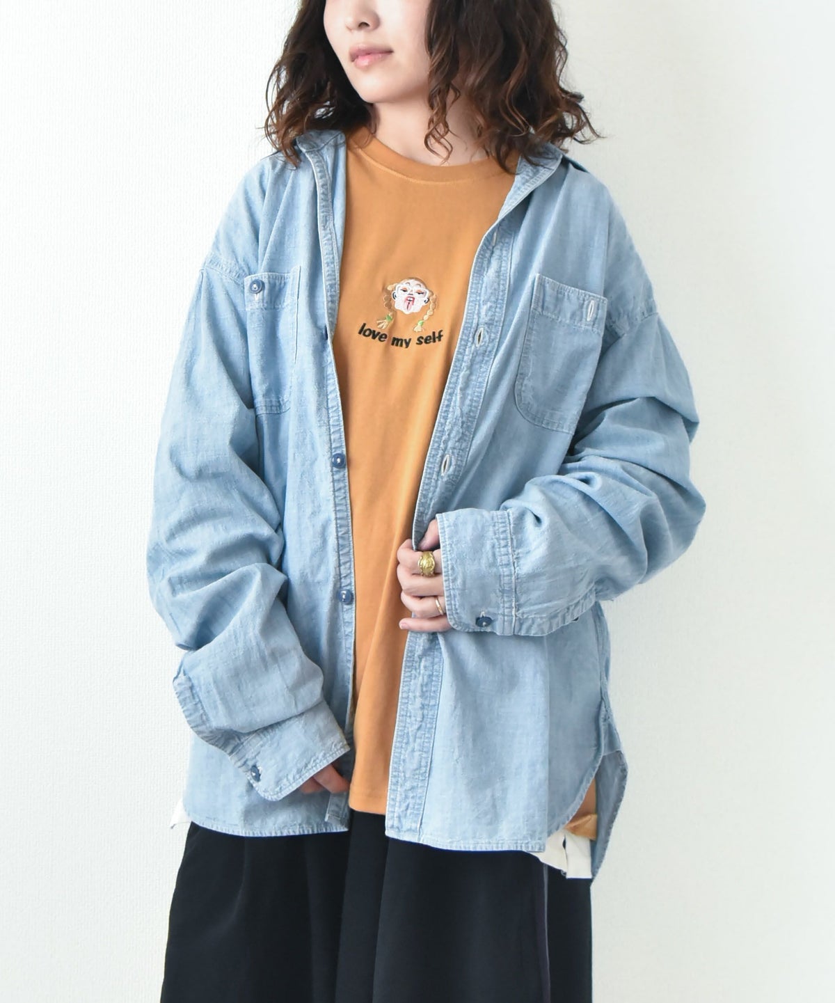 DENIM&DUNGAREE｜ムラダンガリーシャツ [[22580104]][D]