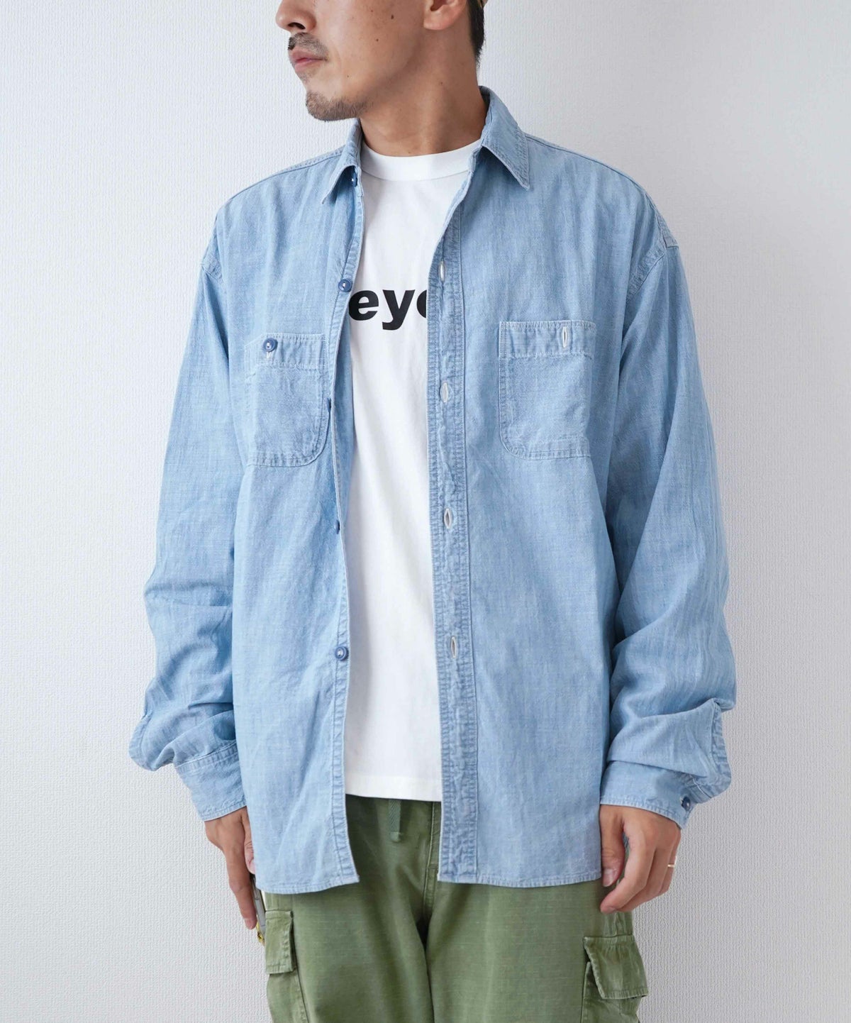 DENIM&DUNGAREE｜ムラダンガリーシャツ [[22580104]][D]