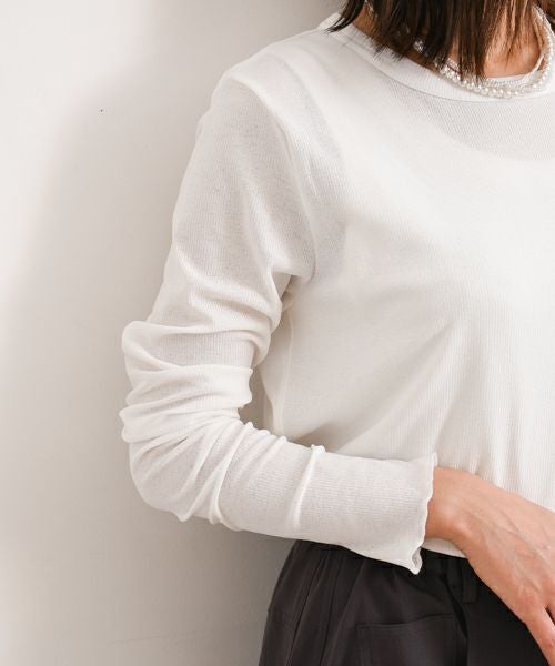 W｜【再入荷】シアークールネックプルオーバー [[IZK25063-1]][F