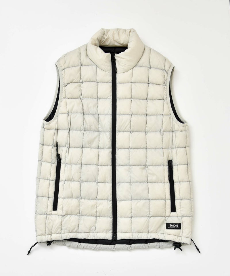 TAION｜MOUTAIN HI-NECK W-ZIP LIGHT DOWN VEST [[TAION-002ZXMT-800]][D]