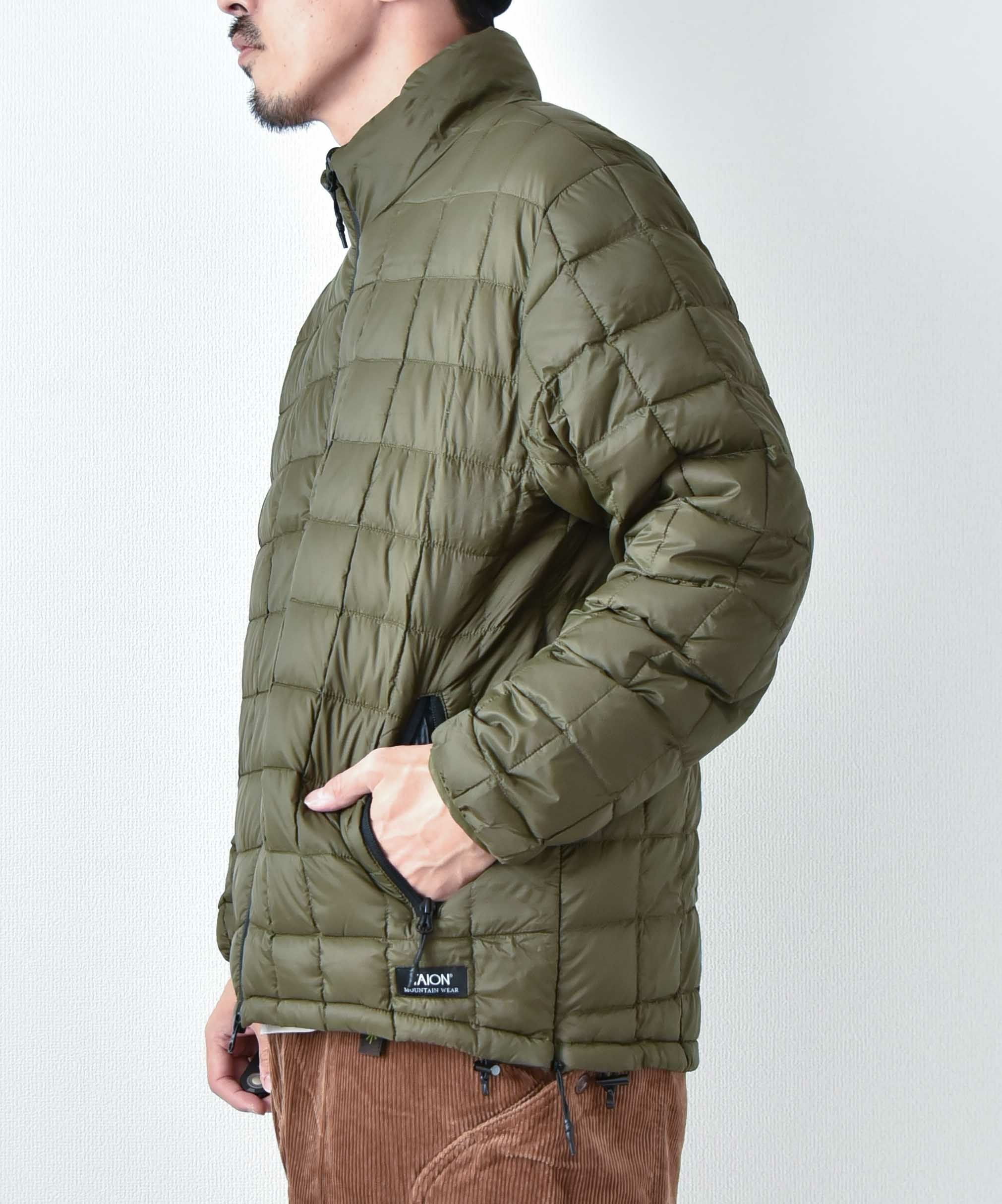   ダウンジャケット TAION｜MOUTAIN HI-NECK W-ZIP LIGHT DOWN JACKET [[TAION-102ZXMT-800