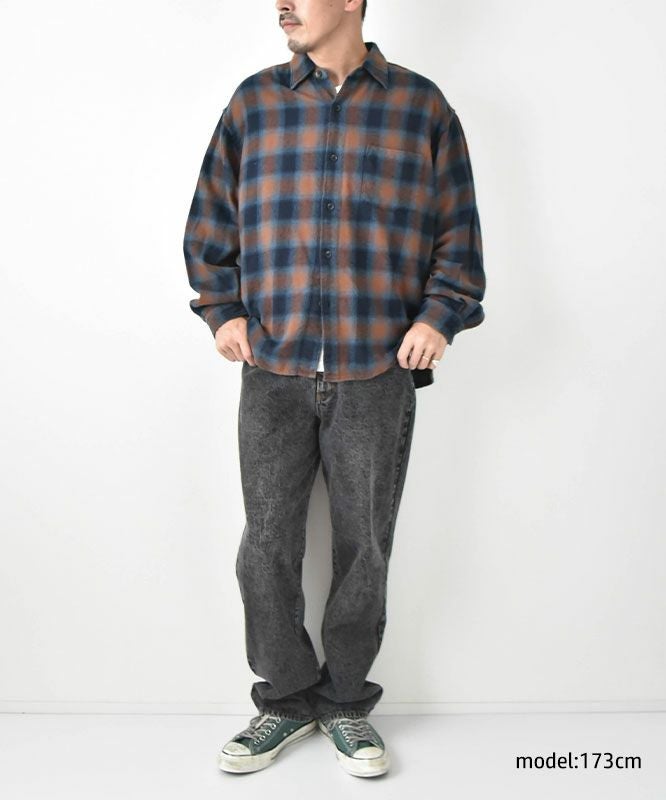 Johnbull｜ガーメントダイネルチェックシャツ [[JM254S04]][D]