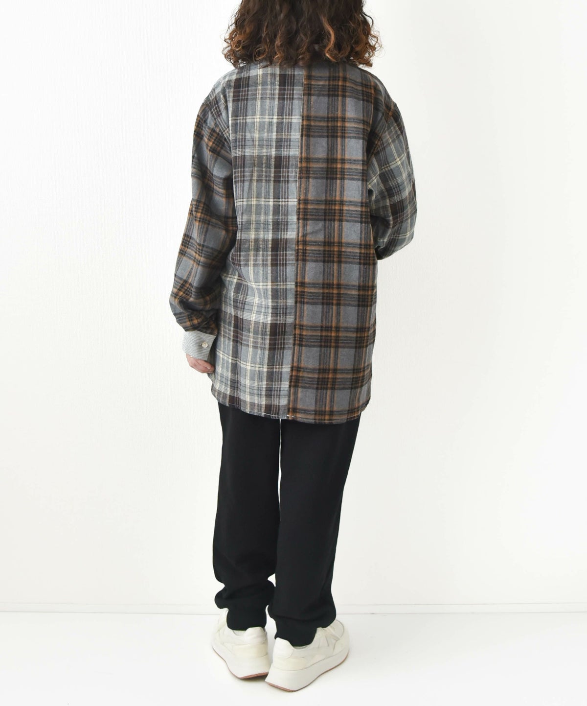 ジムマスター｜2WAY ショールカラー　チェックネルシャツ [[G433755]][D]