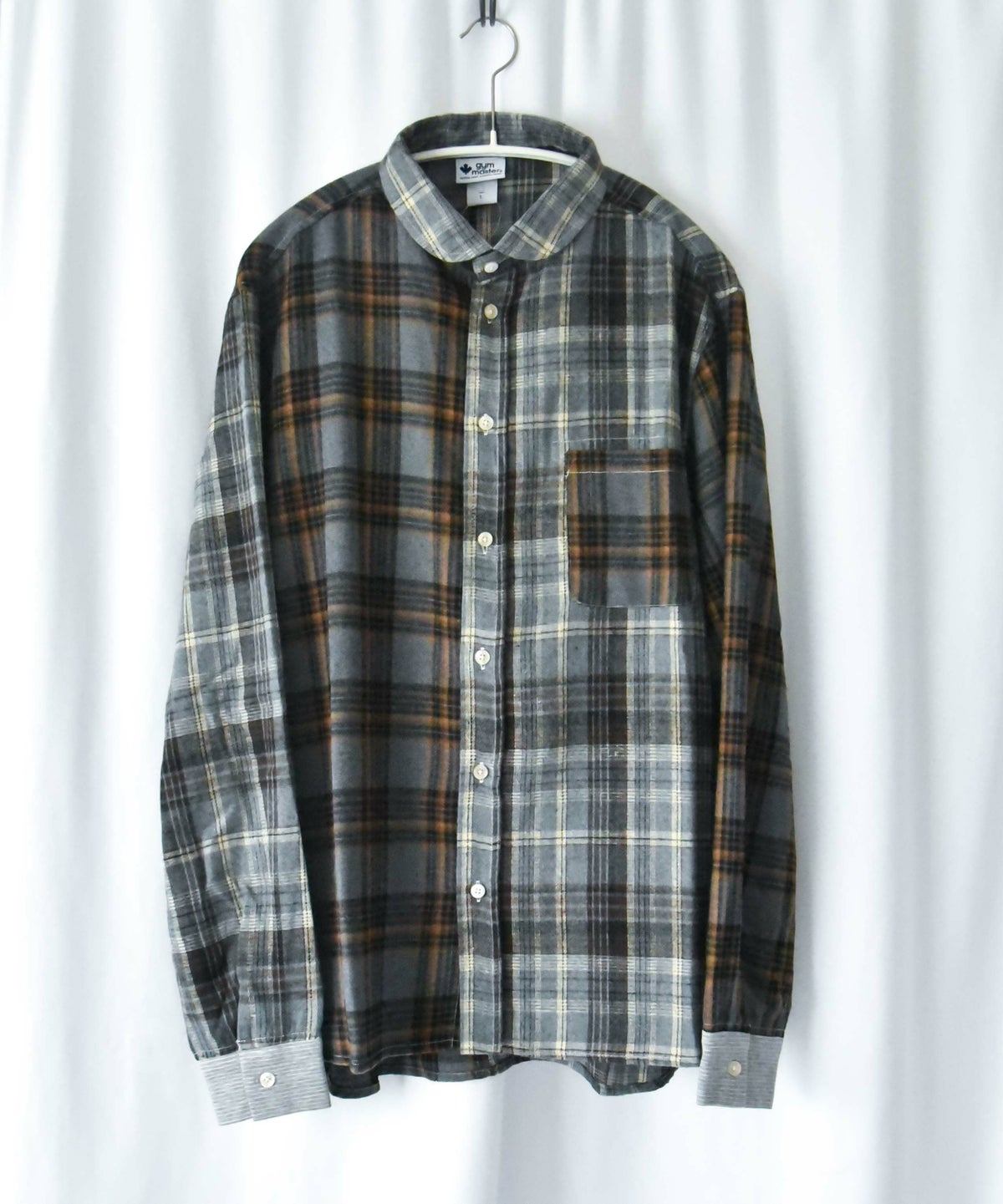 ジムマスター｜2WAY ショールカラー　チェックネルシャツ [[G433755]][D]