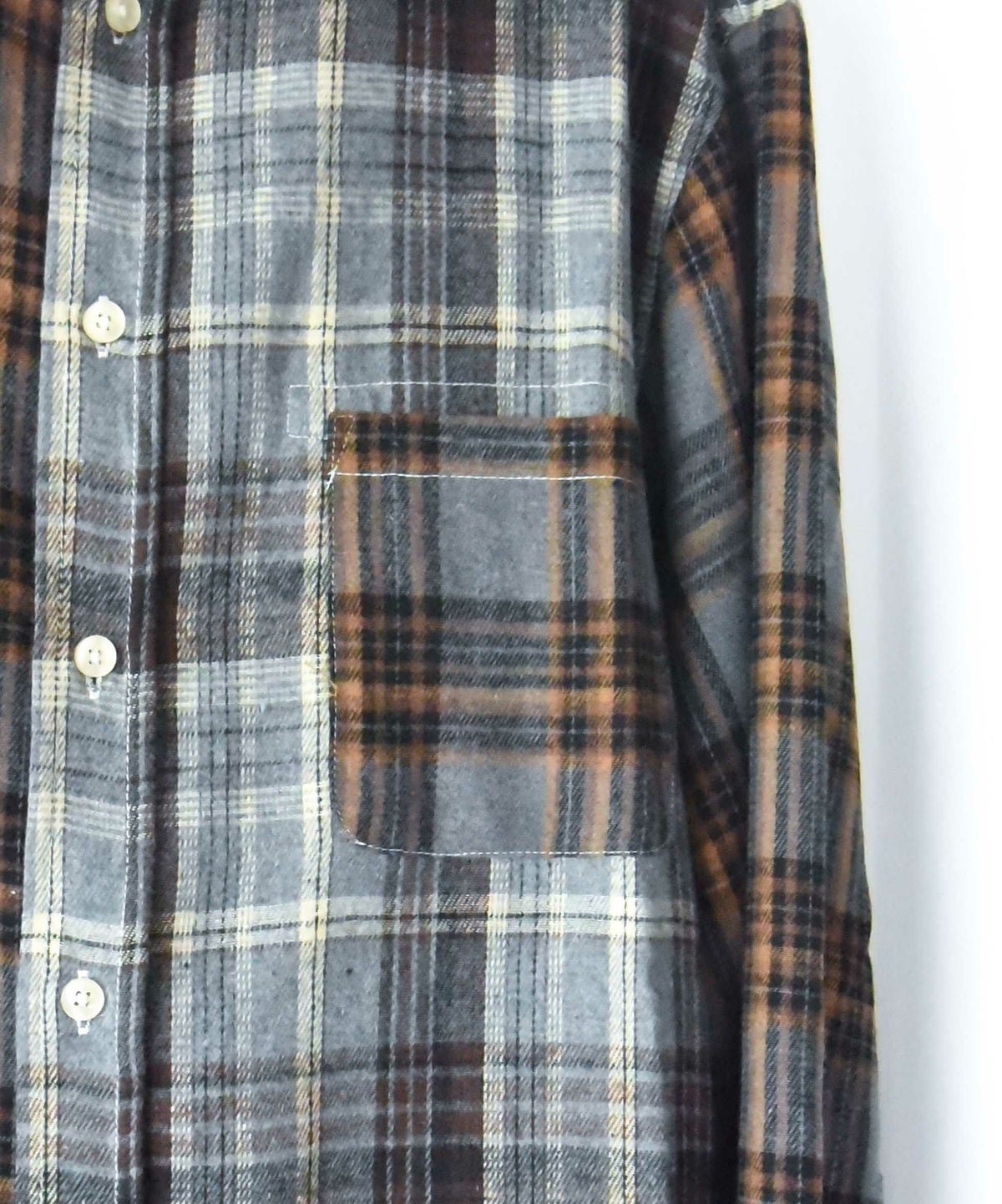 ジムマスター｜2WAY ショールカラー　チェックネルシャツ [[G433755]][D]