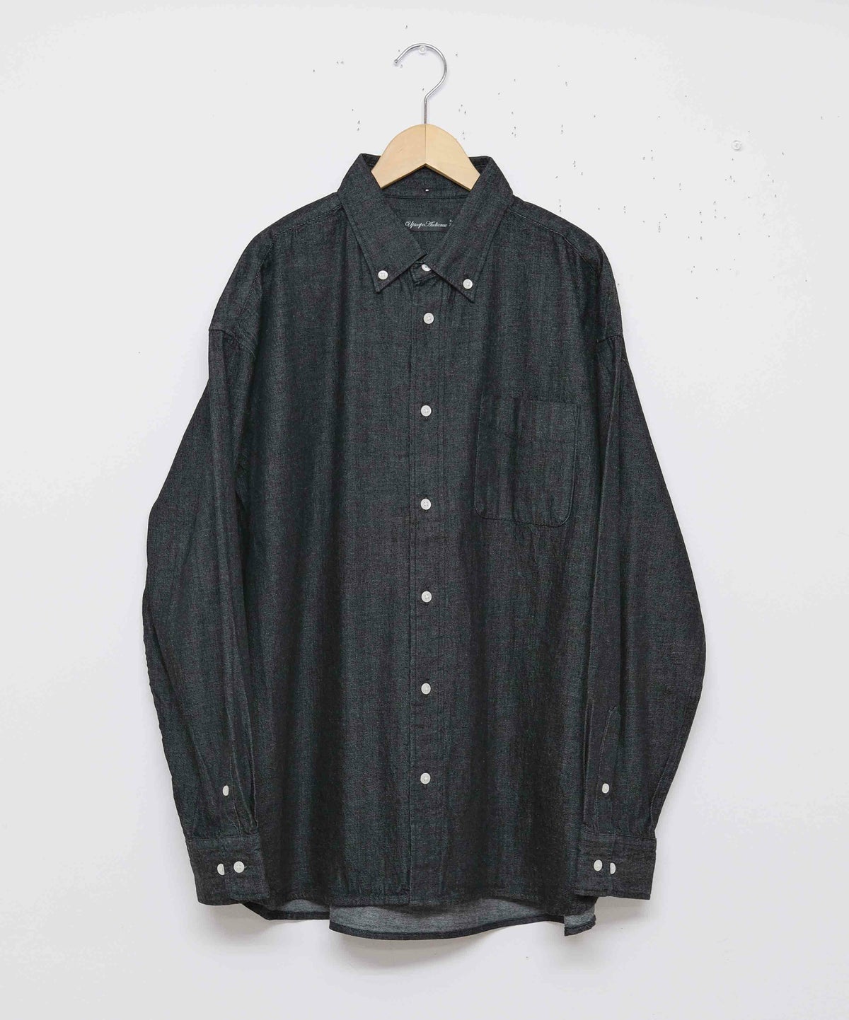 Audience｜「備後」8オンス ムラデニムボタンダウンボクシーAライン長袖シャツ [[AUD6663]][D]