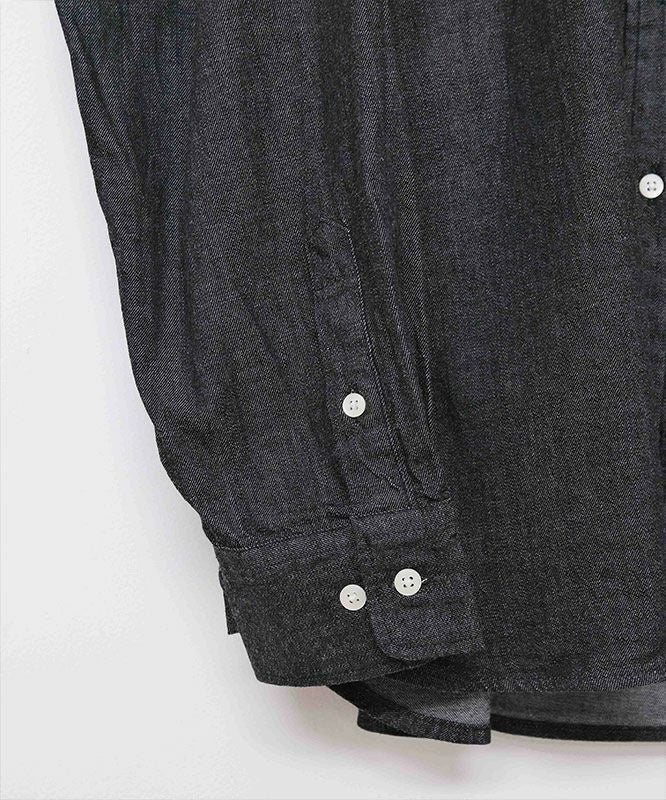 Audience｜「備後」8オンス ムラデニムボタンダウンボクシーAライン長袖シャツ [[AUD6663]][D]