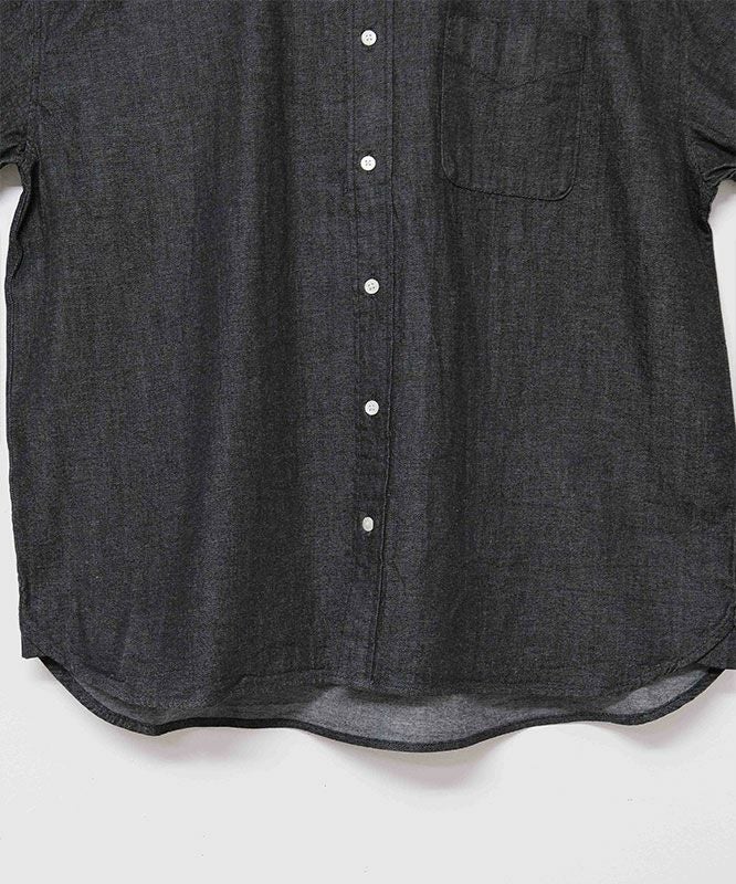 Audience｜「備後」8オンス ムラデニムボタンダウンボクシーAライン長袖シャツ [[AUD6663]][D]