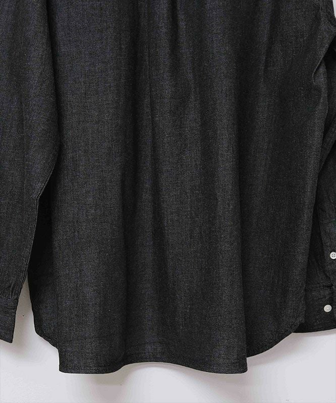 Audience｜「備後」8オンス ムラデニムボタンダウンボクシーAライン長袖シャツ [[AUD6663]][D]