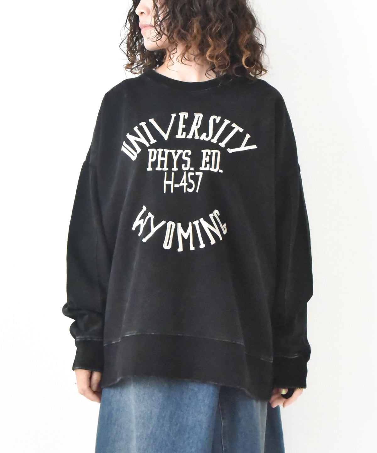 KAKELA&TRANQUIL｜クルーロング刺繍ロゴ [[12507-311-10]][D]