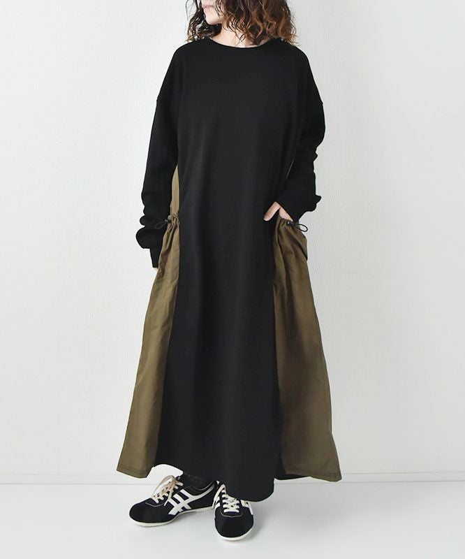 KAKELA&TRANQUIL｜布帛切り替えワンピース [[12507-308-10]][D]