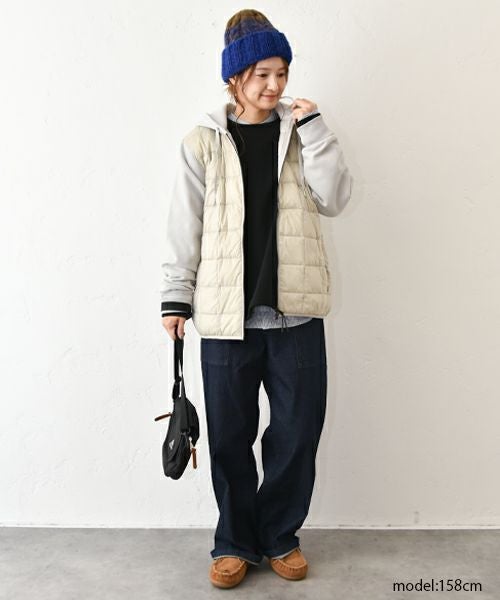 TAION｜Wジップフロントダウンフーディ＋スウェットスリーブ [[TAION-106WZSW]][C]