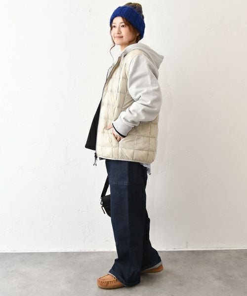 TAION｜Wジップフロントダウンフーディ＋スウェットスリーブ [[TAION-106WZSW]][C]