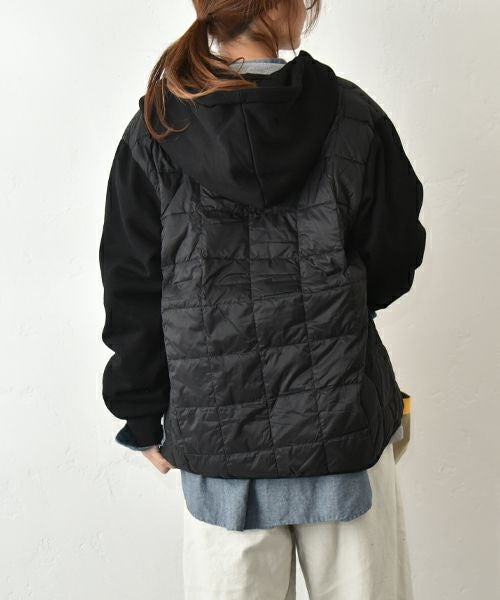 TAION｜Wジップフロントダウンフーディ＋スウェットスリーブ [[TAION-106WZSW]][C]