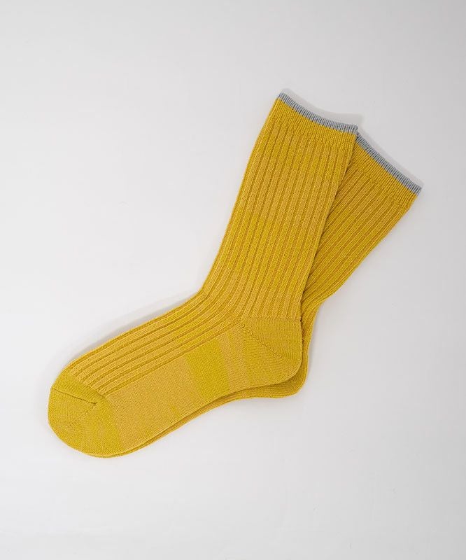 アラジン｜ウール混トップカラー ローゲージリブ クルーソックス [[t41038]][C]