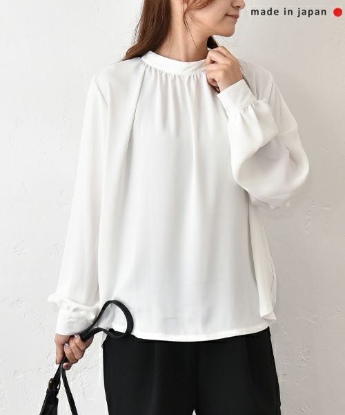 No18｜パウダーサテンストレッチギャザープルオーバー [[MA-32018]][C]