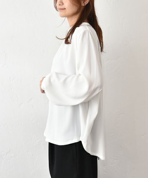 No18｜パウダーサテンストレッチギャザープルオーバー [[MA-32018]][C]