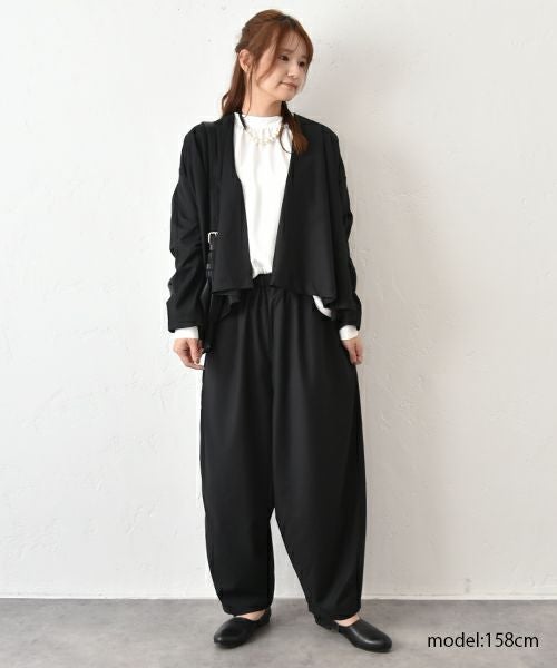 No18｜パウダーサテンストレッチギャザープルオーバー [[MA-32018]][C]