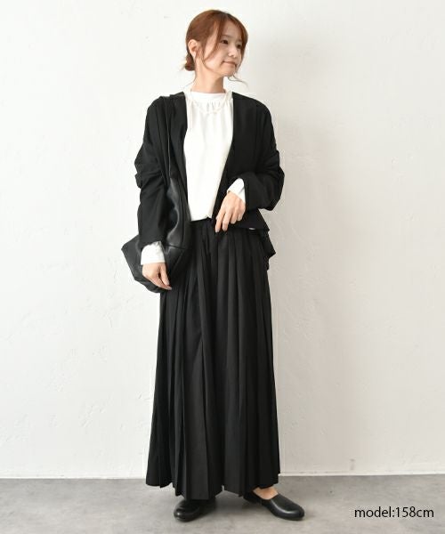 No18｜パウダーサテンストレッチギャザープルオーバー [[MA-32018]][C]