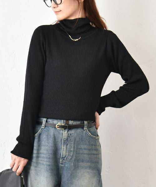 HUMS｜ラメタートルニット [[RNK-25102]][C]