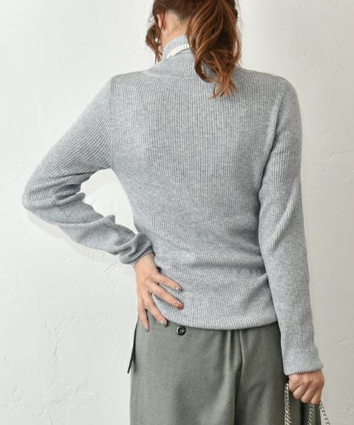 HUMS｜ラメタートルニット [[RNK-25102]][C]