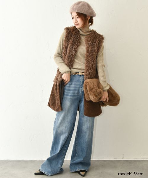 HUMS｜ラメタートルニット [[RNK-25102]][C]