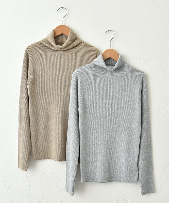  HUMS｜ラメタートルニット [[RNK-25102]][C]