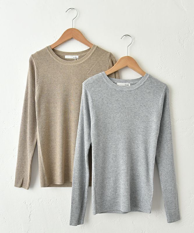 HUMS｜ラメクルーニット [[RNK-25101]][C]