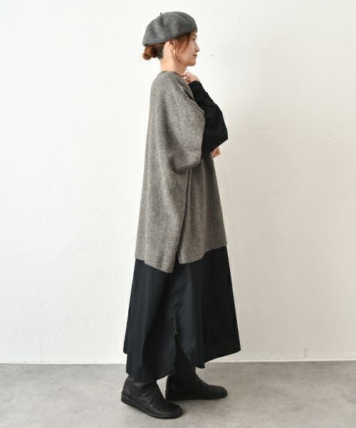 hagumu｜脇スリットポンチョベスト [[125698]][C]