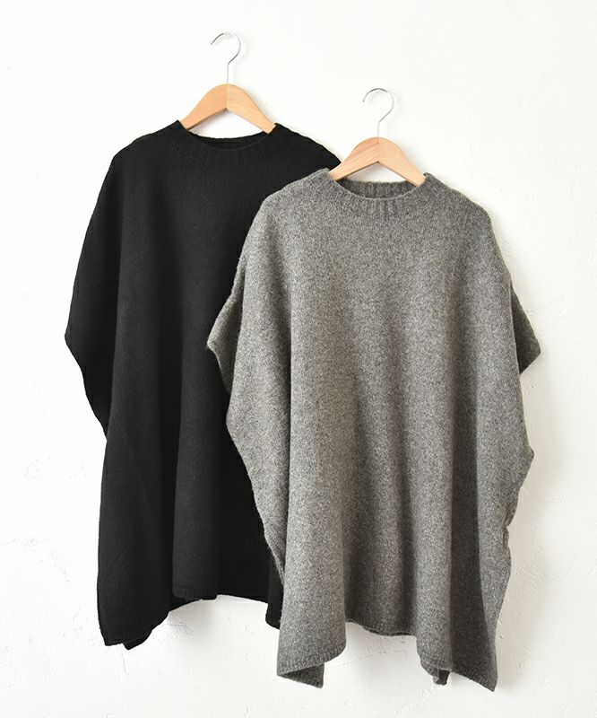  hagumu｜脇スリットポンチョベスト [[125698]][C]