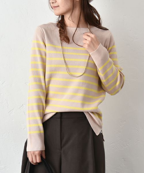 HUMS｜パネルボーダーニット [[RNK-25105]][C]