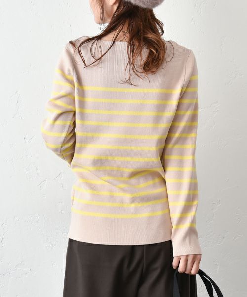 HUMS｜パネルボーダーニット [[RNK-25105]][C]