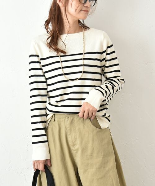 HUMS｜パネルボーダーニット [[RNK-25105]][C]