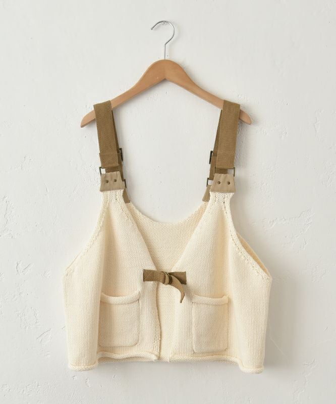 Gives a sense of fullment｜ミリタリーニットベス＋＋プルオーバー [[853329]][C]