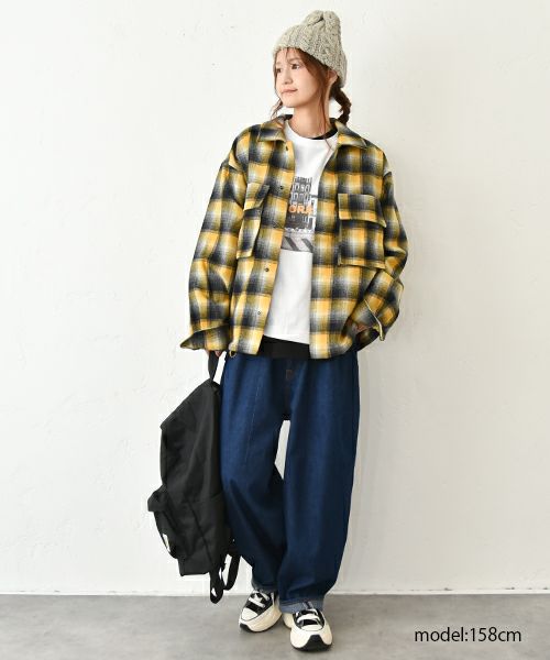 Gives a sense of fullment｜チェック柄ジャケット [[653400]][C