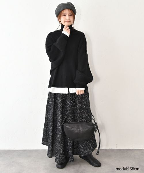 ichi｜Wカーゼオーガニックコットンスカート [[250413]][C]