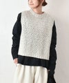 prit｜ワッフル編みクルーネックベスト [[P906103]][C]