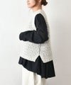 prit｜ワッフル編みクルーネックベスト [[P906103]][C]